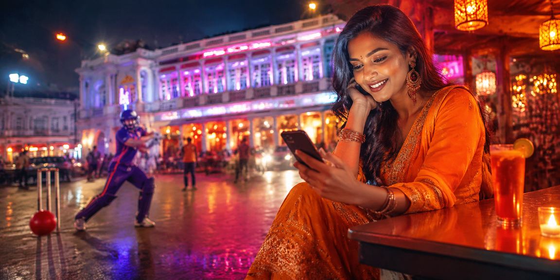 Indian cricket fans enjoying live sports betting